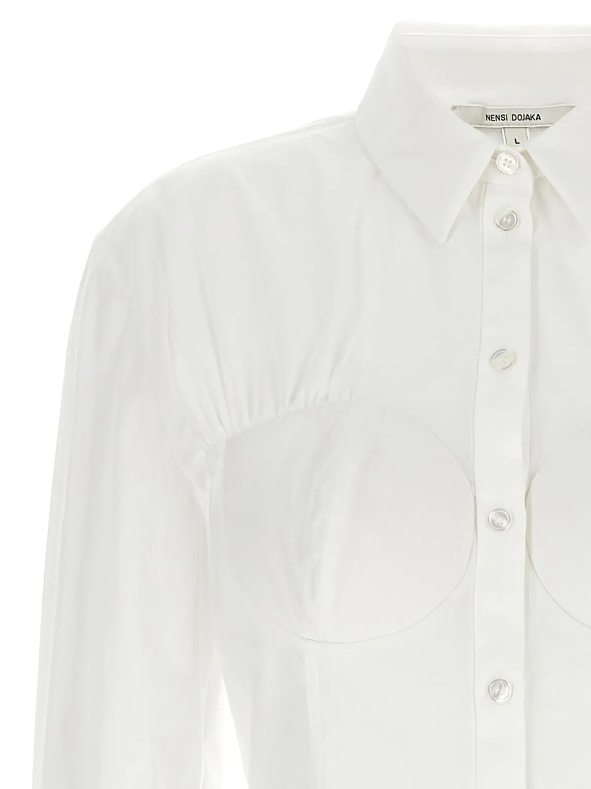 Сорочка Nensi Dojaka Hybrid Біла 3 'Hybrid' shirt Woman NENSI DOJAKA White