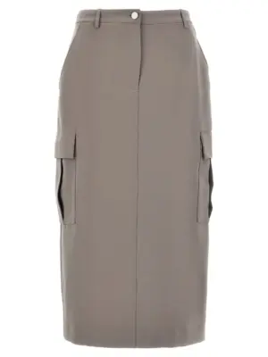 'Relaxed Cargo' skirt THEORY Gray
