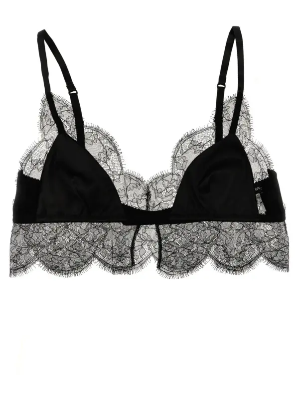 Lace satin bra DOLCE & GABBANA Black