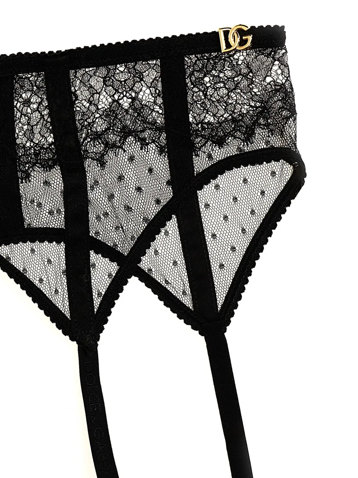 Підв'язки Dolce & Gabbana З мереживом Чорні 3 Lace garters Woman DOLCE & GABBANA Black