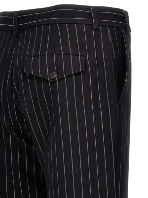 '23 pinstripes' trousers 80% wool 20% polyester OFF-WHITE Blue
