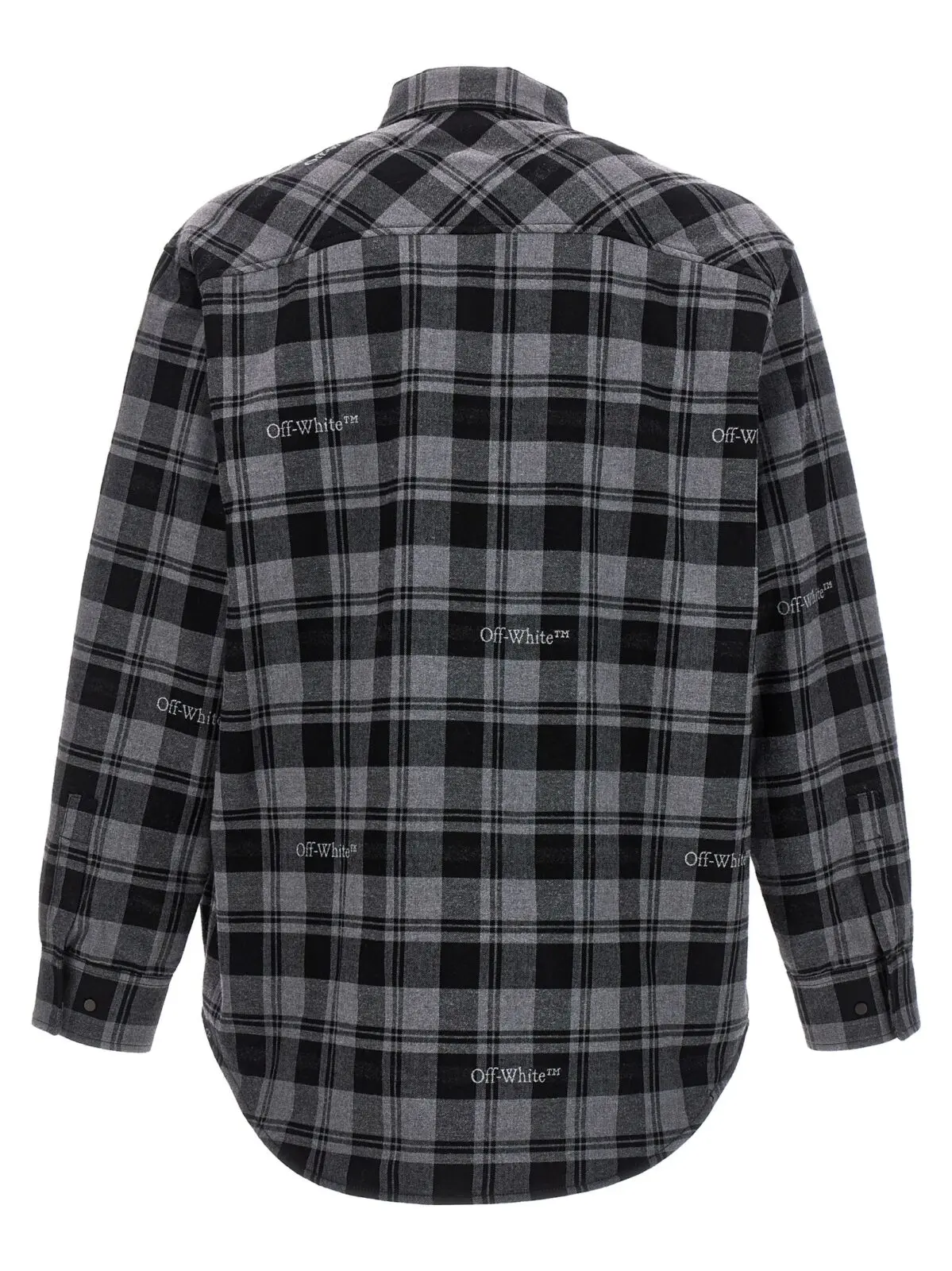 Куртка у стьобку Check Flannel Padded Off-White Сіра 2 'Check Flannel Padded' jacket OMES003F23FAB00108000800 OFF-WHITE Gray