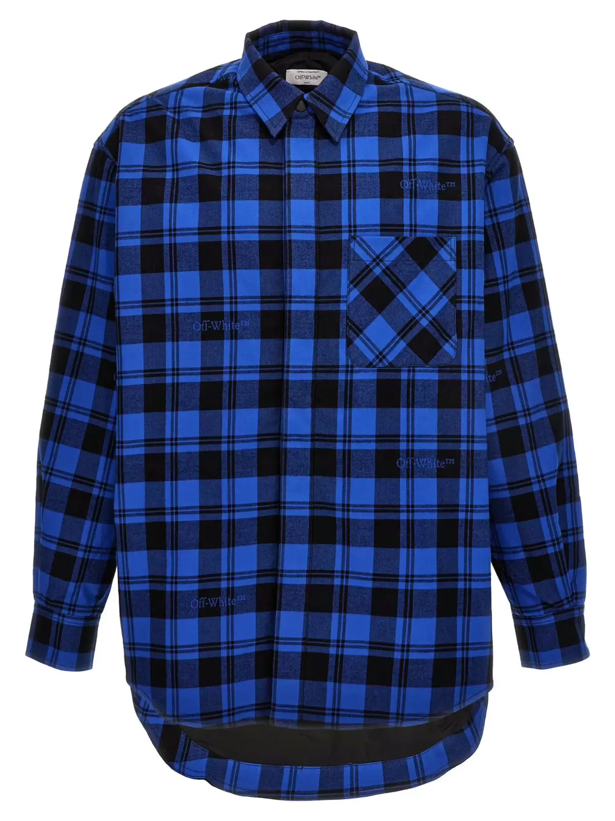 Овершерт з фланелі в клітинку Check Flannel Off-White Синій 1 'Check Flannel' overshirt OFF-WHITE Blue
