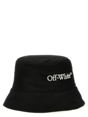'Bookish' bucket hat OMLA034C99FAB00610011001 OFF-WHITE White/Black