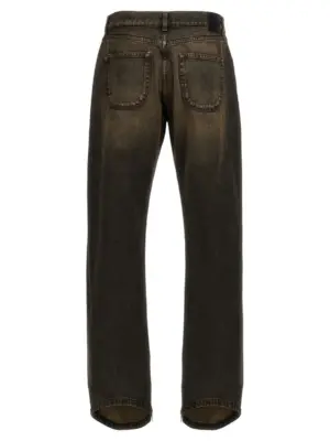 'Relax round' jeans OMYA178F23DEN00512001200 OFF-WHITE Gray