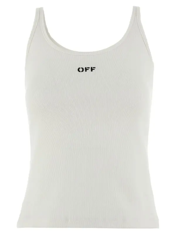 'Off stamp' top OFF-WHITE White