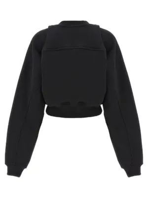 Cropped sweatshirt OWBA071C99FLE00110011001 OFF-WHITE White/Black