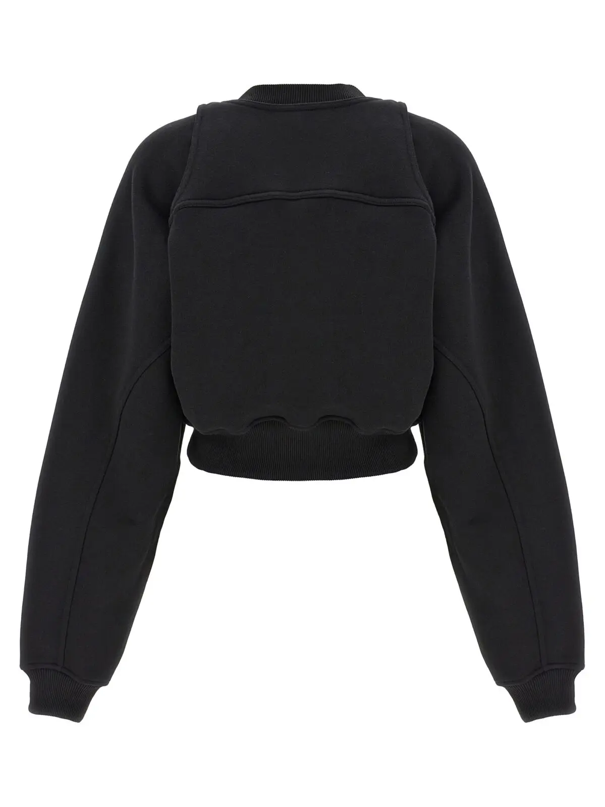 Вкорочений світшот Off-White Чорно-білий 2 Cropped sweatshirt OWBA071C99FLE00110011001 OFF-WHITE White/Black