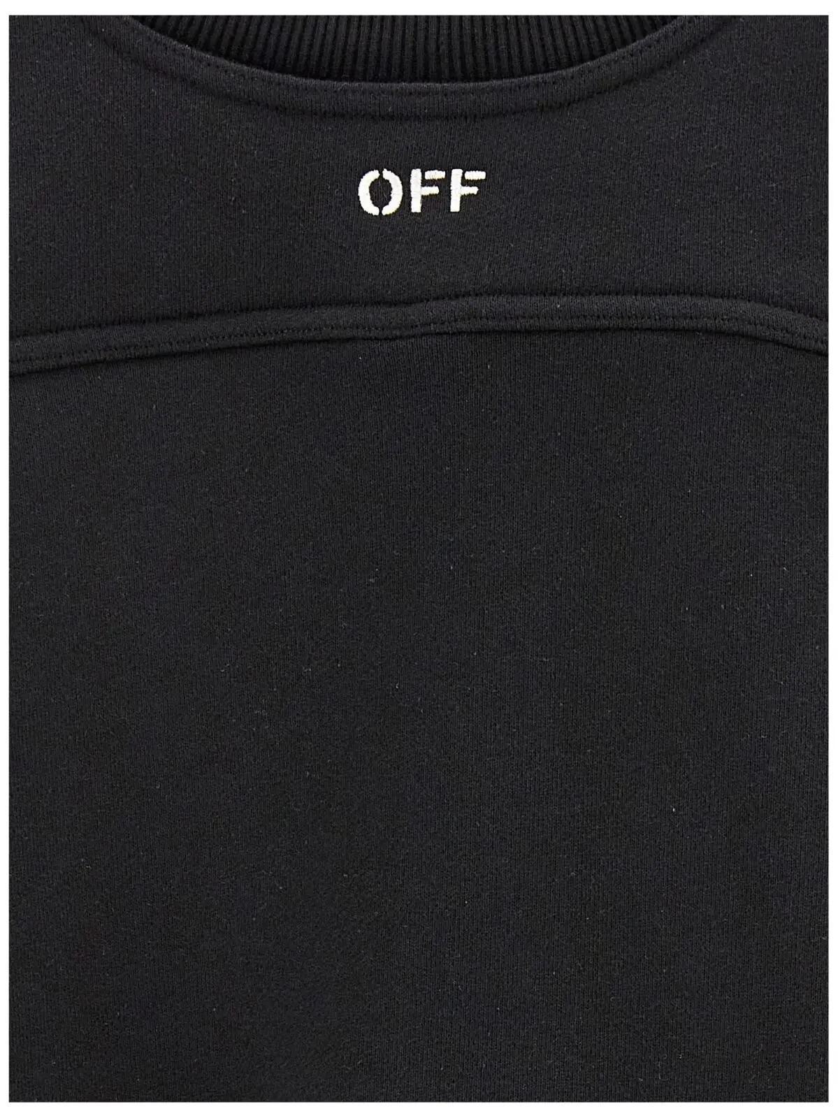 Вкорочений світшот Off-White Чорно-білий 4 Cropped sweatshirt 100% cotton OFF-WHITE White/Black