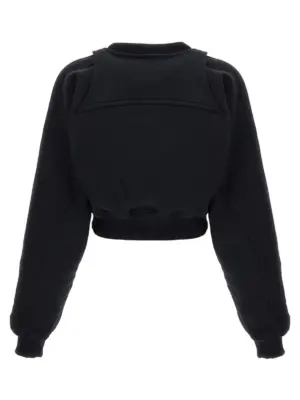 Logo embroidery sweatshirt OWBA071F23JER00110011001 OFF-WHITE Black