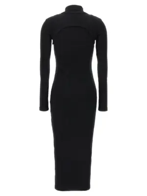 'Off stamp' dress OWDB495C99JER00110011001 OFF-WHITE Black