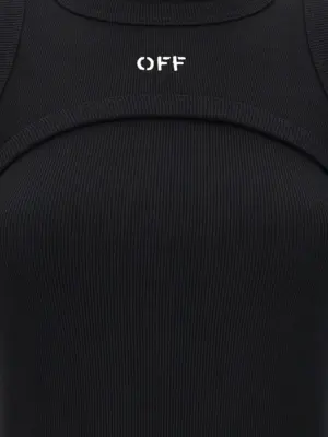 'Off stamp' dress 98% cotton