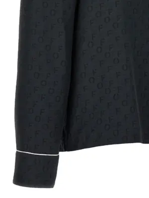 'Off Jaquard Pajama' shirt 56% silk