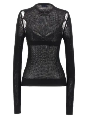 'Net Arrow Bralette' top OWHT020S24KNI00110101010 OFF-WHITE Black