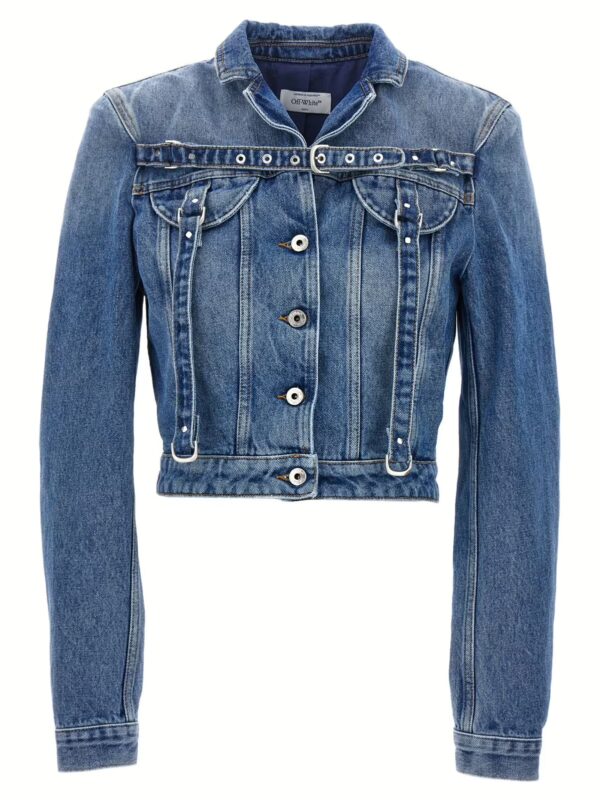 'Cargo Crop' jacket OFF-WHITE Blue