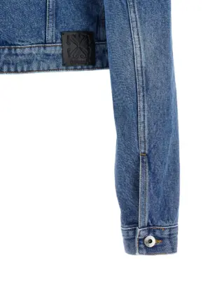 'Cargo Crop' jacket 100% cotton OFF-WHITE Blue