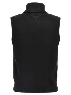 Cashmere vest P29B50SOOO15O5F0002 PRADA Black