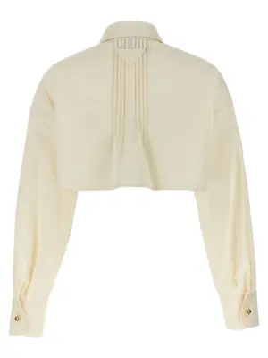 Cropped jacket P539OSOOO1BMSF0018 PRADA Beige