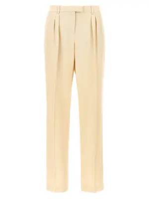 Pants with front pleats TOM FORD Beige