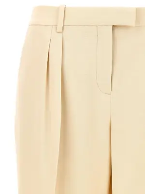 Pants with front pleats Woman TOM FORD Beige