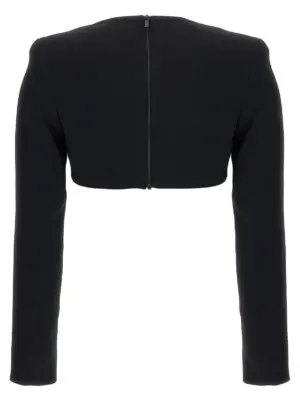 Top '3D Crystsal Chain and Square Neck' PF23DK11TBLACKSILVER DAVID KOMA Black