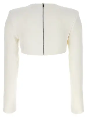 Top '3D Crystsal Chain and Square Neck' PF23DK11TWHITESILVER DAVID KOMA White