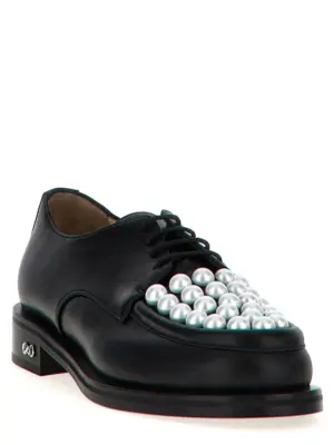 'Sirene' lace up shoes PF24S076530CLFB02 MACH & MACH White/Black