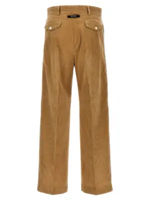 'Corduory Suit Tape' pants PMCA128F23FAB00161036103 PALM ANGELS Beige