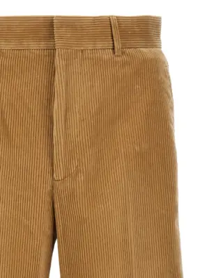 'Corduory Suit Tape' pants 100% cotton PALM ANGELS Beige