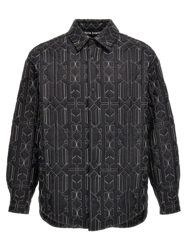 All Monogram Quilted Dover jacket PALM ANGELS Gray