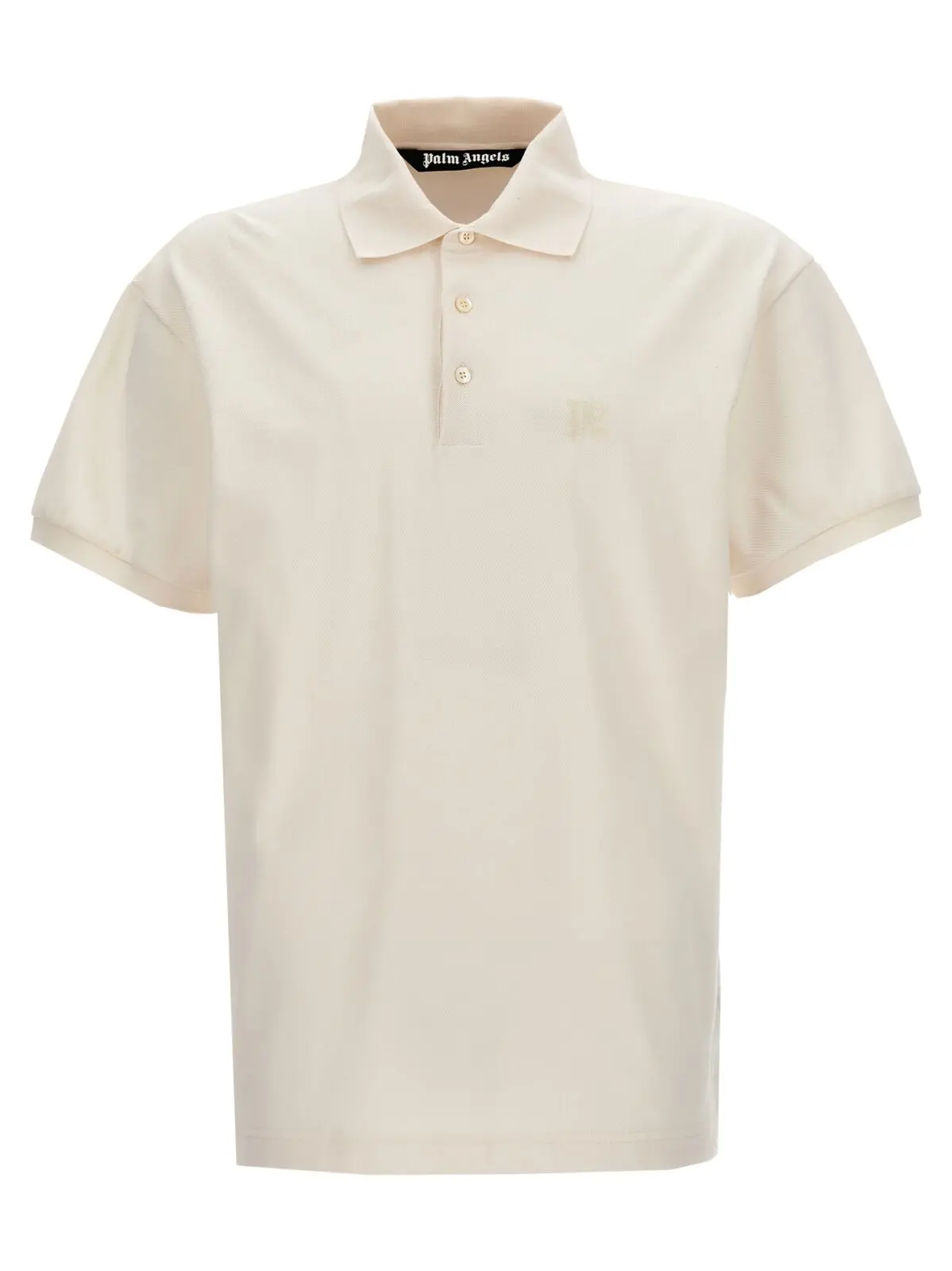 Поло Palm Angels 'Monogram' Біле 1 'Monogram' polo shirt PALM ANGELS White