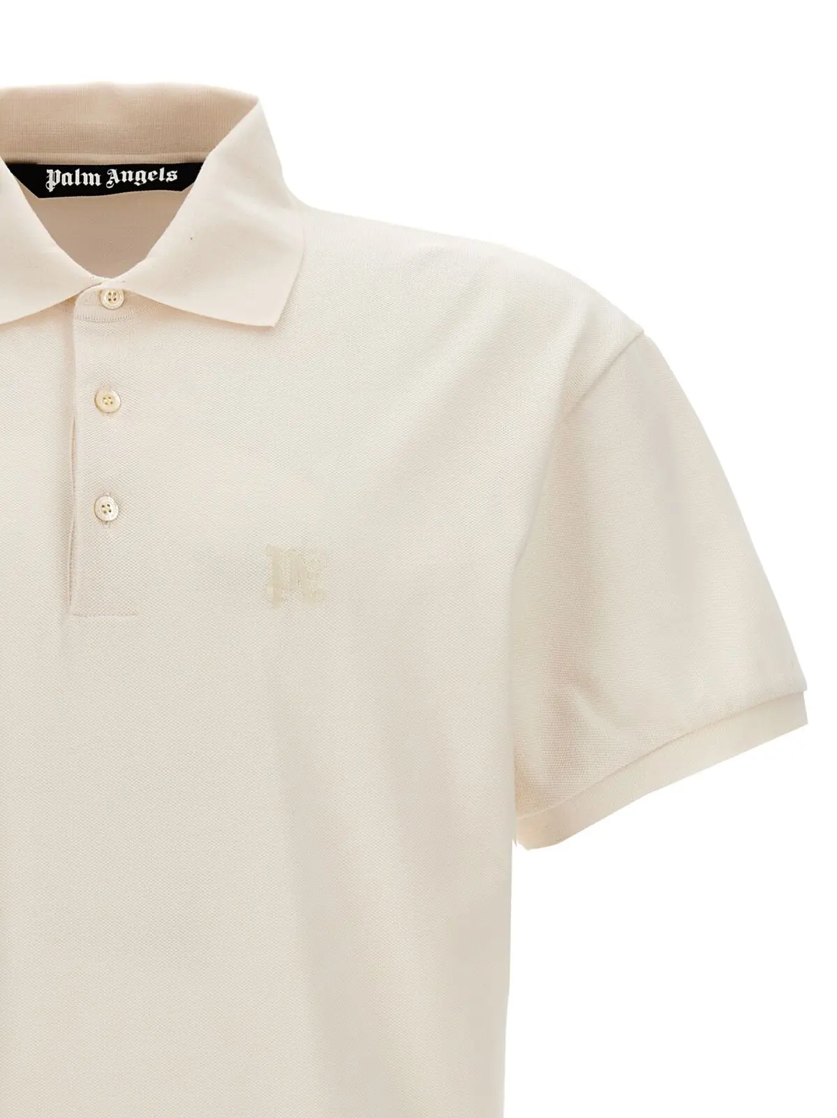 Поло Palm Angels 'Monogram' Біле 3 'Monogram' polo shirt Man PALM ANGELS White