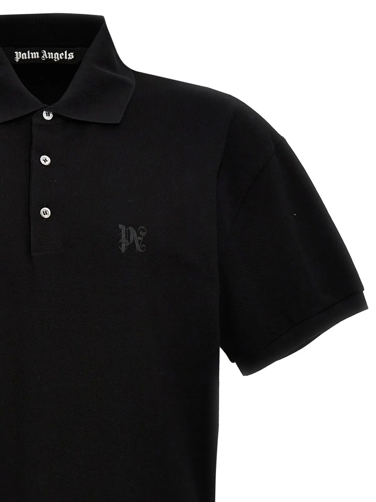 Поло Palm Angels 'Monogram' Чорне 3 'Monogram' polo shirt Man PALM ANGELS Black
