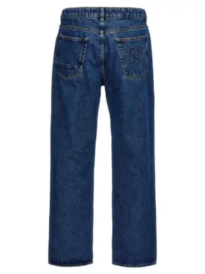 'LW Monogram' jeans PMYA039R24DEN00140104010 PALM ANGELS Blue