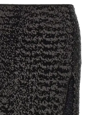 'Paillettes Long' skirt Woman OSÈREE Black