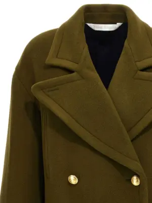 Palm embroidery coat Woman PALM ANGELS Green