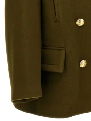 Palm embroidery coat 75% virgin wool 25% polyamide PALM ANGELS Green