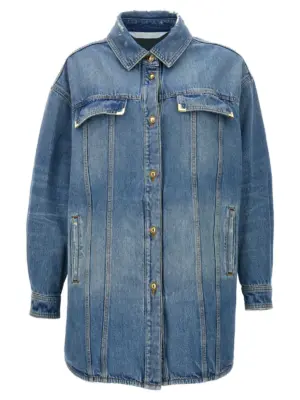 'Washed Logo' jacket PALM ANGELS Light Blue