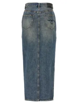 'Devon Side Slit' skirt R13WD102D213ABARTERINDIGO R13 Blue