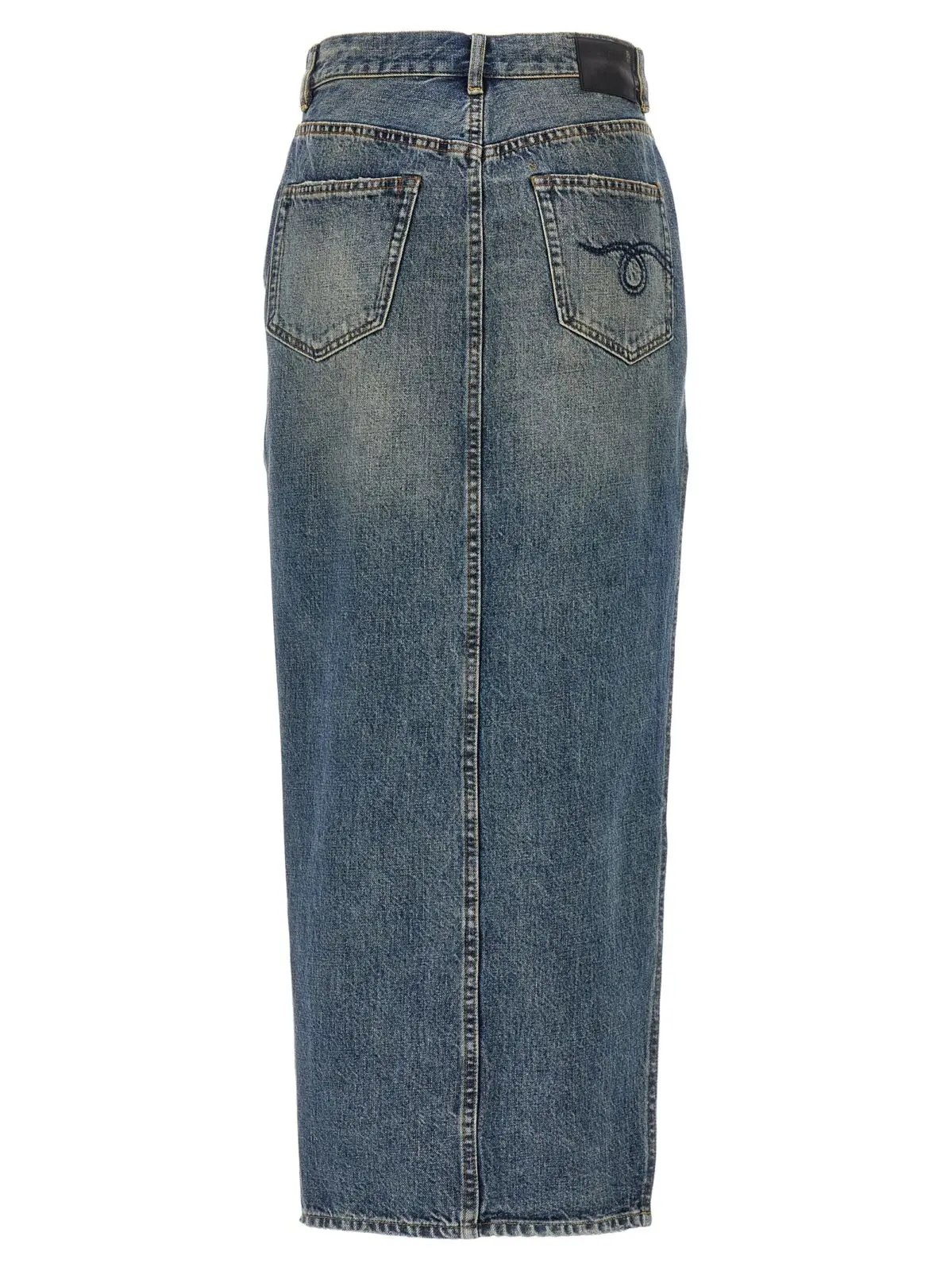 Спідниця R13 Devon Side Slit Синя 2 'Devon Side Slit' skirt R13WD102D213ABARTERINDIGO R13 Blue