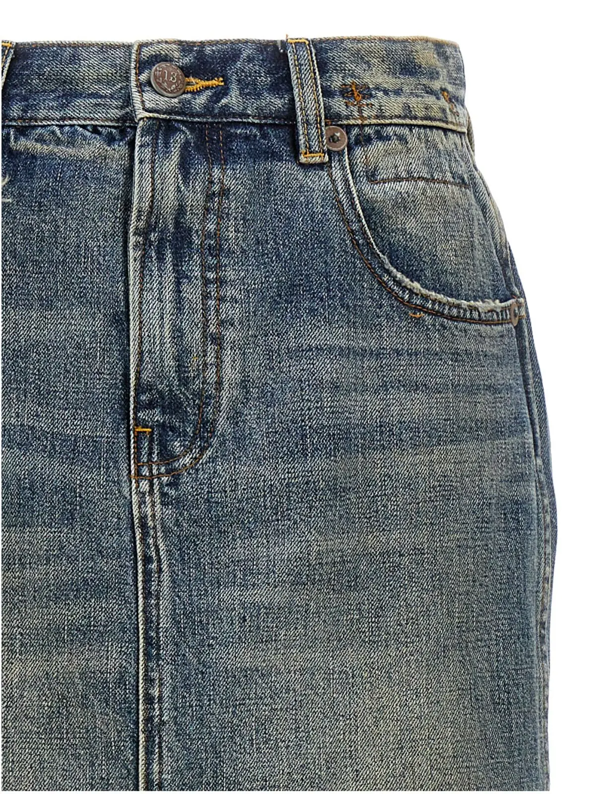 Спідниця R13 Devon Side Slit Синя 3 'Devon Side Slit' skirt Woman R13 Blue