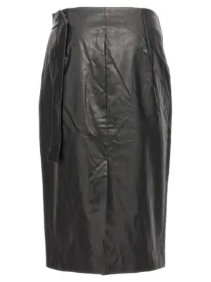 'Wrap Skirt Oil' skirt R29100001 KASSL EDITIONS Black