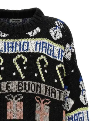 'Buone feste' sweater Man MAGLIANO Black