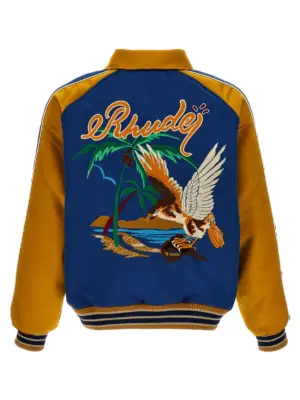 'Palm Eagles Souvenir' bomber jacket RHPS24JA076131332133 RHUDE Multicolor