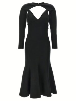 Stretch knit midi dress ROLAND MOURET Black