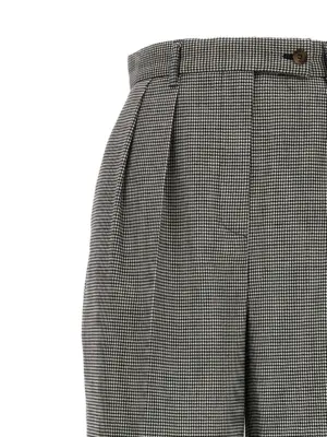 Houndstooth pants Woman ROCHAS White/Black
