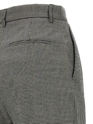 Houndstooth pants 91% w 7% po 2% ea ROCHAS White/Black