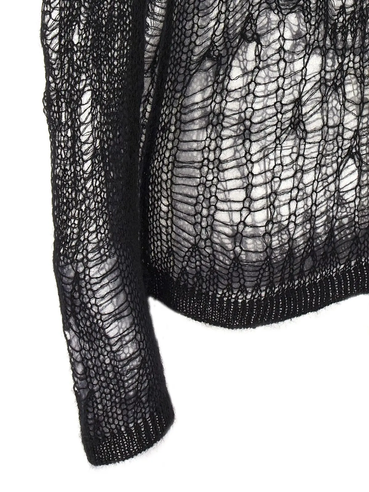 Светр з капюшоном Rick Owens Spider Hoodie Чорний 4 'Spider Hoodie' hooded sweater 50% nylon 46% mohair wool 4% wool RICK OWENS Black