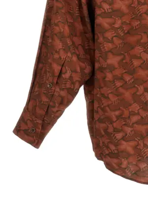 'People's hand' shirt 100% viscose MAGLIANO Red