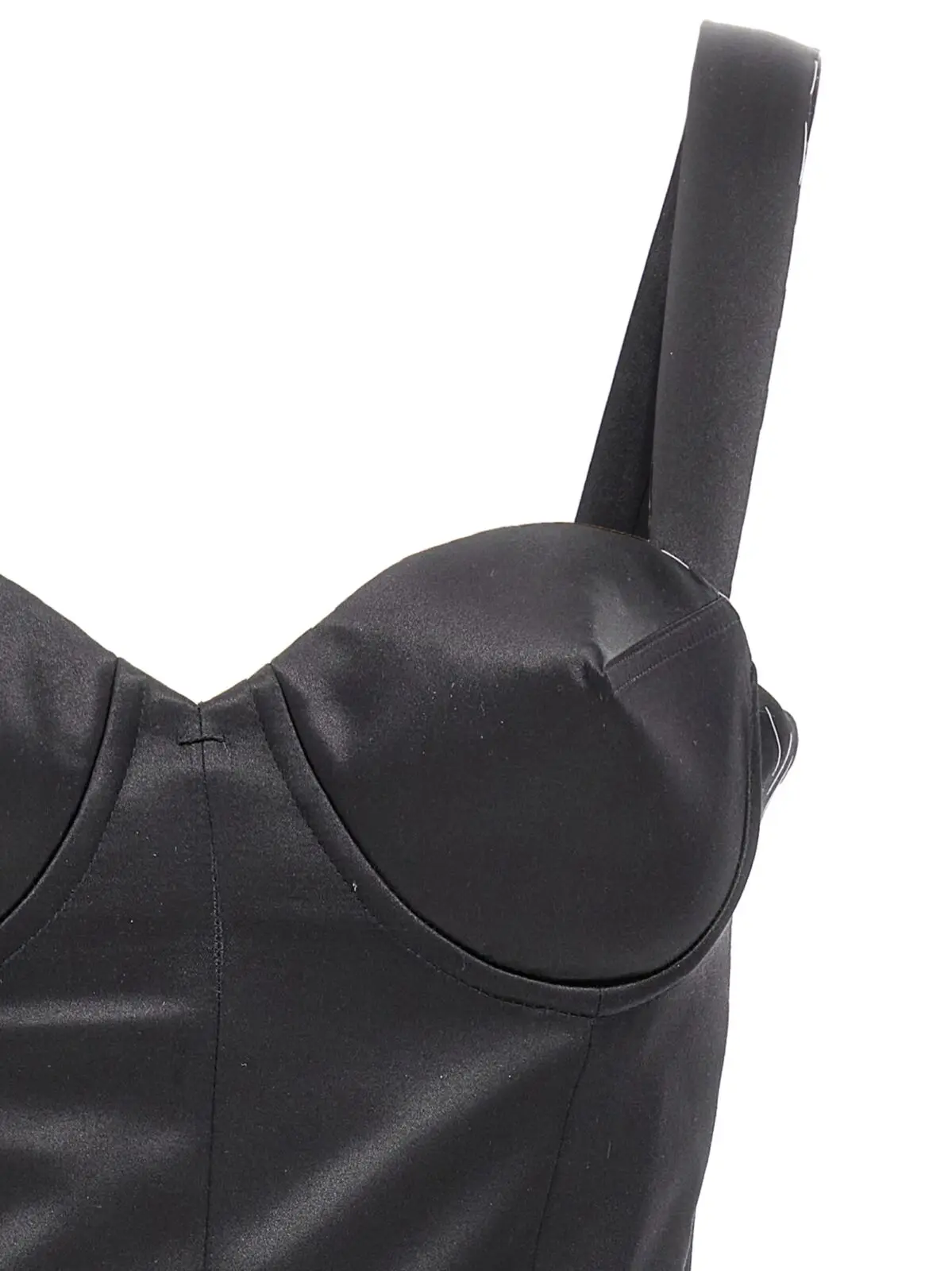 Сукня Contrast stitching corset Maison Margiela Чорний 3 Contrast stitching corset dress Woman MAISON MARGIELA Black